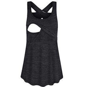 Dark charcoal nursing tank